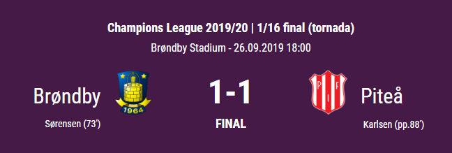 Brøndby Piteå 1-1